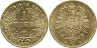 Deutschland 1 Mark 1 Mark 1874 F Kaiserreich fast prägefrisch J009 -