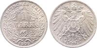 Deutschland 1 Mark 1 Mark 1909 E vz/stgl J 017 selten in der Erhaltung ! -