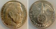 Deutschland 2 Reichsmark 2 Reichsmark Hindenburg 1939 G vz/st J 366 -