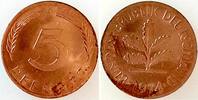 Deutschland 5 Pfennig Fehlprägung 5 Pfennig auf 1 Pfennig-Ronde 1974 G Unikat -