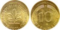 Deutschland 10 Pfennig Fehlprägung 10 Pfennig 1971 G dezentriert geprägt D15 -