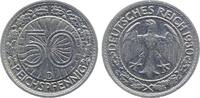 Deutschland 50 Reichspfennig 50 Reichspfennig 1930 D vz/stgl J 324 -