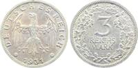 Deutschland 3 Reichsmark 3 Reichsmark 1931 E fast prägefrisch J 349 -