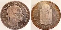 Ungarn 1 Forint 1 Forint 1878 K.B., Ungarn, TOP, leichte goldene Patina -