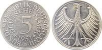 Deutschland 5 DM 5 DM 1951 G vz/st J 387 Erstabschlag -