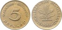 Deutschland 5 Pfennig Fehlprägung 5 Pfennig 1966 J dezentriert D5 J 382 -