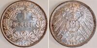 Deutschland 1 Mark 1 Mark 1909 A Herrliche beginnende goldene Patina -