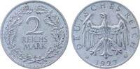 2 Reichsmark 1927 Deutschland 2 Reichsmark 1927 A J 320 2 Reichsmark ss/vz + ss/vz+