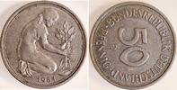 Deutschland 50 Pfennig Fehlprägung 50 Pfennig 1981 D Stmpeldrehung ca. 90° -