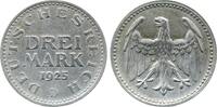 3 Mark 1925 Deutschland 3 Reichsmark J 312 1925 D Kursmünze f.vz fast vorzüglich