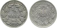 Deutschland 1/2 Mark 1/2 Mark 1908 E J 016 Kaiserreich -