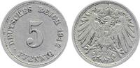 Deutschland 5 Pfennig Variante 5 Pfennig 1912 F Jahreszahl 191 2 mit Abstand J 012 -