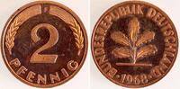 Deutschland 2 Pfennig 2 Pfennig 1968 F PP Proof Auflage: J 381a -