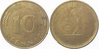 BRD 10 Pfennig Münzzeichen J/fast nur Wertseite -