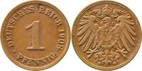 Deutschland 1 Pfennig Fehlprägung 1 Pfennig 1908 G Punkt an 8 angelehnt J 010 -
