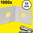 HARTBERGER-Münzrähmchen 53 mm, zum Heften, 1000er-Packung