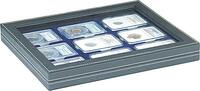 Münzkassette NERA M PLUS mit dunkelblauer Münzeinlage für 9 US-Münzkapseln (Slabs) bis zu einem Format von 63x85 mm -
