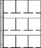HARTBERGER Münzblätter mit 9 Feldern für 9 Münzrähmchen 67 x 67 mm - SUPER, 10er-Packung (GM 9) -