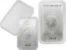 Rechteckige Münzkapseln Innenmaße 27 x 47 mm, 10er-Packung, z.B. für 1 OZ. Australien (Silber) -