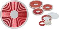 LINDNER Münzbox-Kapsel groß 16 - 51 mm Ø rotes Inlett, 10er-Packung -