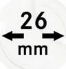 OCTO-Münzkapseln 26 mm, 2er-Packung, z.B. für 2 Euro-Münzen -