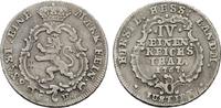 HESSEN 1/4 Reichstaler 1767. Friedrich II., 1760-1785. VF