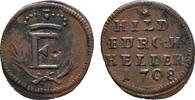 SACHSEN Ernst, 1680-1715. Heller 1708. Sehr schön-vorzüglich