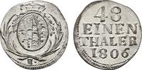 SACHSEN Friedrich August III. (I.), 1763-1806-1827. 1/48 Taler (Sechser) 1806, H. Stempelglanz.
