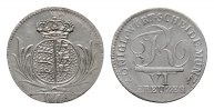 WÜRTTEMBERG Friedrich II. (I.), 1797-1806-1816. 6 Kreuzer 1810. Fast Stempelglanz.