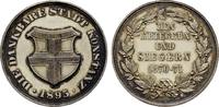 KRIEG & FRIEDEN  Silbermedaille (M.M.) 1895. Patina.Stempelglanz