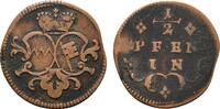 WÜRZBURG 1/2 Pfennig o.J. Adam Friedrich von Seinsheim, 1755-1779. Sehr ... 15,00 EUR  Excl. 10,00 EUR Verzending