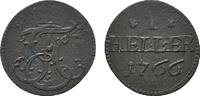 SACHSEN Heller 1766. Ernst Friedrich Karl, 1745-1780. Sehr schön 14,00 EUR  Excl. 10,00 EUR Verzending
