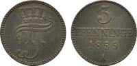 MECKLENBURG 3 Pfennig (Dreiling) 1855, A. Friedrich Franz II., 1842-1883... 8,00 EUR  Excl. 10,00 EUR Verzending