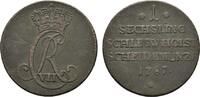 SCHLESWIG-HOLSTEIN Sechsling Christian VII., 1766-1808. -