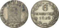 NASSAU 6 Kreuzer 1822. Wilhelm, 1816-1839. F-VF