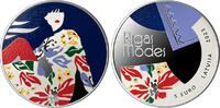 Lettland 5 Euro 2023 Latvia Riga Fashion Proof 85,00 EUR  Excl. 8,30 EUR Verzending