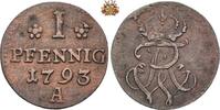 Brandenburg-Preußen Pfennig 1793 Pfennig 1793 A vz 27,00 EUR  Excl. 17,00 EUR Verzending