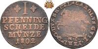 Braunschweig-Wolfenbüttel 1 Pfennig 1802 Pfennig 1802 ss