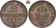 Brandenburg-Preußen 2 Pfennig 1869 2 Pfennige, Kupfer, 1869 A ss-vz 14,00 EUR  Excl. 17,00 EUR Verzending