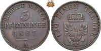 Brandenburg-Preußen 3 Pfennig 1867 3 Pfennig 1867 A fst 20,00 EUR  Excl. 17,00 EUR Verzending
