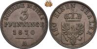 Brandenburg-Preußen 3 Pfennig 1870 3 Pfennig 1870 A ss-vz 9,00 EUR  Excl. 17,00 EUR Verzending