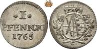 Sachsen-Albertinische Linie 1 Pfennig 1765 C Pfennig 1765 prägefrisch