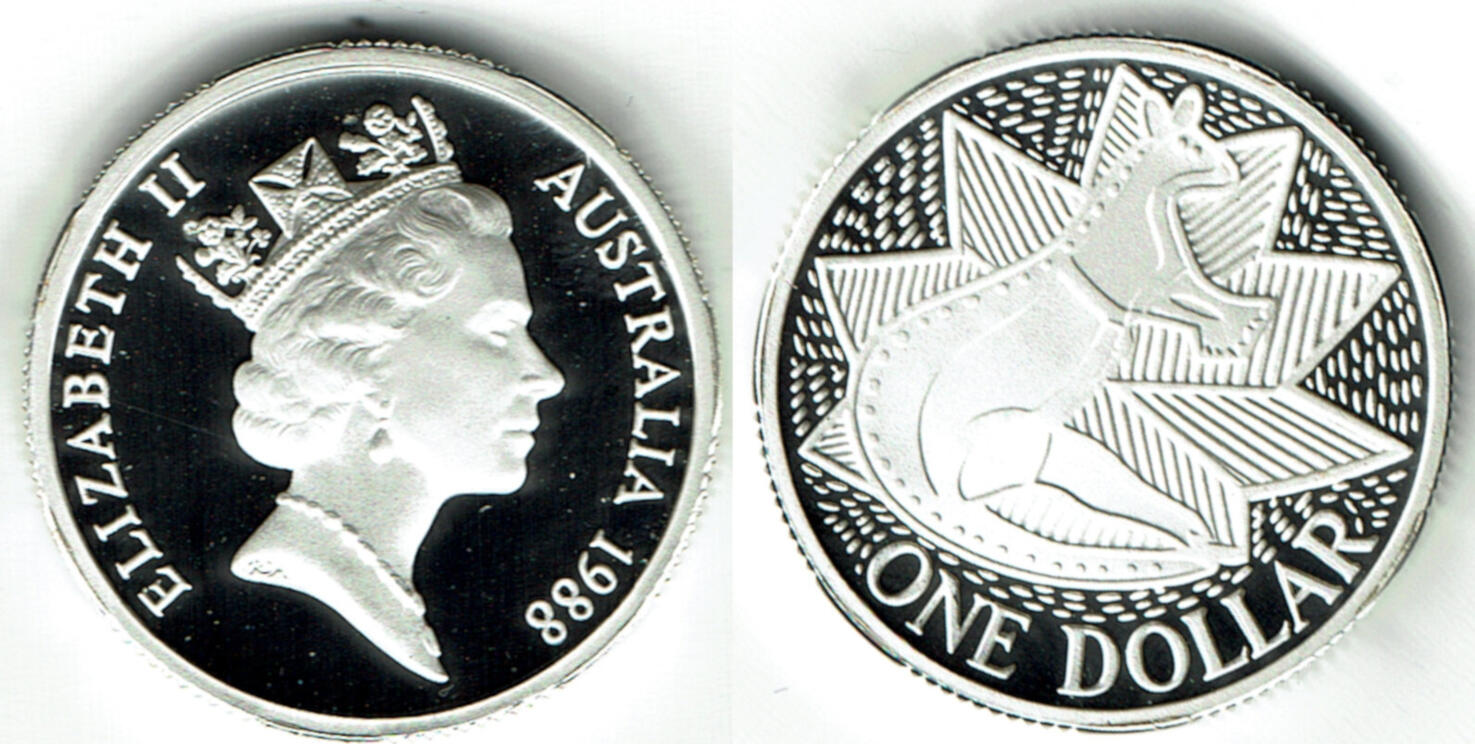Australien 1988 Australia 1 Dollar Silver First Fleet Bicentennial afl-coin-program-royal-australian-mint