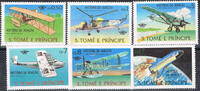 Sankt Thomas und Prinzeninsel 6 Werte Sankt Thomas und Prinzeninsel, Michel-Nr. 592 - 597, Flugzeuge, Postfrisch -