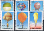 Sankt Thomas und Prinzeninsel 6 Werte Sankt Thomas und Prinzeninsel, Michel-Nr. 619 - 624, Heißluftballons, Postfrisch -