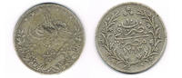 Ägypten 1 Qirsh Egypt 1884, qirsh, Abdul Hamid II., like scan -