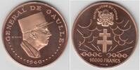 Tschad 10000 Francs Tchad, 10000 Francs Essay (Essai) coin, Charles de Gaules 1960, like scan -