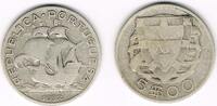 Portugal 5 Escudos Portugal, silver coin 1932 <i>ship</i>, like scan -