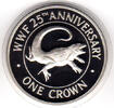 Turks & Caicos Islands 1 Crown turks and caicos islands, silver commemorative coin "rock iguana", proof -