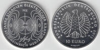 BRD 10 Euro Deutschland, 10-Euro-Silbergedenkmünze, Hertz - Strahlen, Spiegelglanz (PP) -